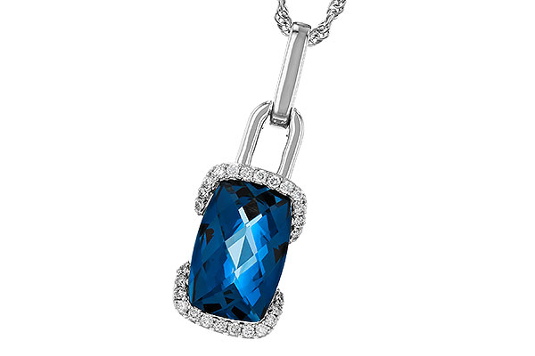 A274-99755: NECK 3.75 LONDON BLUE TOPAZ 3.90 TGW (12x8MM LBT)
