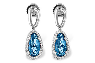 C190-44282: EARR 4.05 LONDON BLUE TOPAZ 4.36 TGW