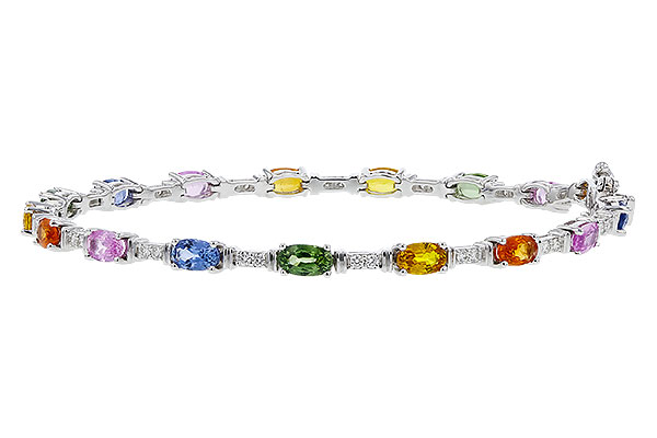 C274-93437: BRACELET 4.76 MULTI-COLOR SAPPH 5.08 TGW (7")