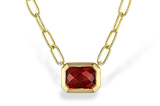 C274-97064: NECKLACE 1.45 GARNET (18")
