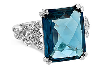 D190-37064: LDS RG 9.40 LONDON BLUE TOPAZ 9.60 TGW (15x12MM)
