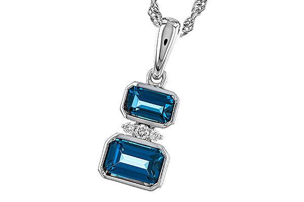 D274-93418: NECK .95 TW LONDON BLUE TOPAZ .98 TGW