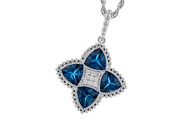 D274-96100: NECKLACE 2.79 LONDON BLUE TOPAZ 2.85 TGW