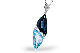 E274-93409: NECK 6.87 BLUE TOPAZ 6.97 TGW