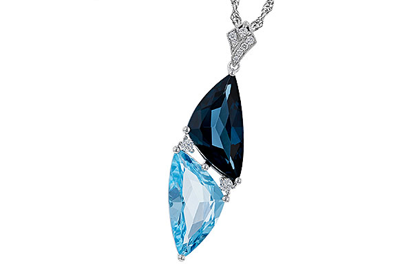 E274-93409: NECK 6.87 BLUE TOPAZ 6.97 TGW