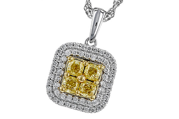 F274-95209: NECK .52 FANCY YELLOW DIAMONDS .72 TW