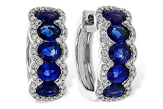 F274-98818: EARRINGS 2.32 TW SAPPHIRE 2.57 TGW