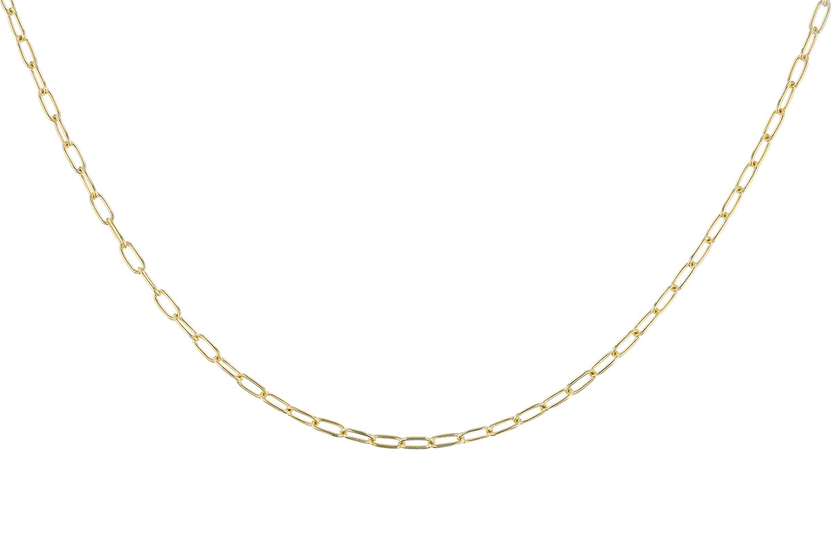 G274-06136: PAPERCLIP SM (20IN, 2.40MM, 14KT, LOBSTER CLASP)