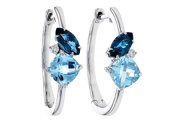 H274-95182: EARRINGS 1.82 TW BLUE TOPAZ 1.86 TGW