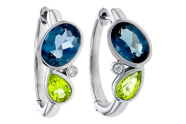H274-99782: EARRINGS 2.97 SEMI-PREC (PER,LBT) 3.00 TGW