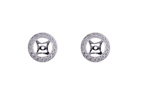 K184-06109: EARRING JACKET .32 TW (FOR 1.50-2.00 CT TW STUDS)