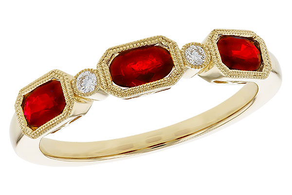 K274-93400: LDS WED RG .72 RUBY .77 TGW (4x3MM RUBY)