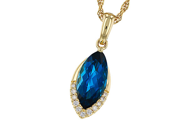 K274-98900: NECK 2.14 LONDON BLUE TOPAZ 2.20 TGW (12x6MM MQ)