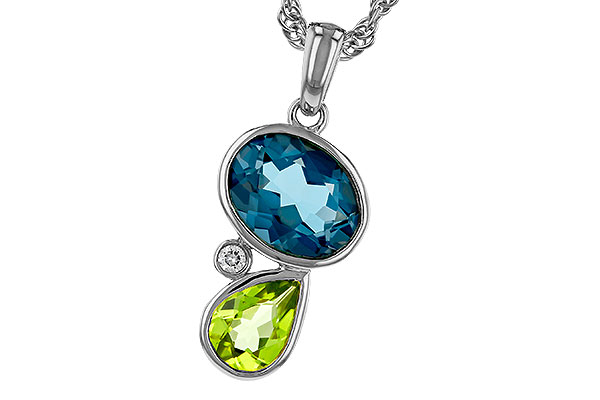 K274-99763: NECKLACE 2.43 SEMI-PREC (PER,LBT) 2.45 TGW