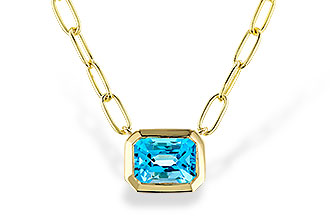 L274-97072: NECKLACE 1.20 SWISS BLUE TOPAZ (18")