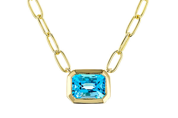 L274-97072: NECKLACE 1.20 SWISS BLUE TOPAZ (18")