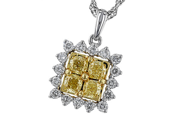 M274-95218: NECK .76 FANCY YELLOW DIAMONDS 1.09 TW