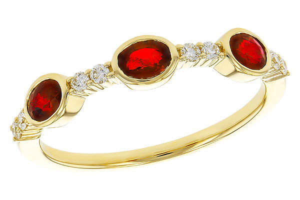 M274-99727: LDS WED RG .66 TW RUBY .78 TGW